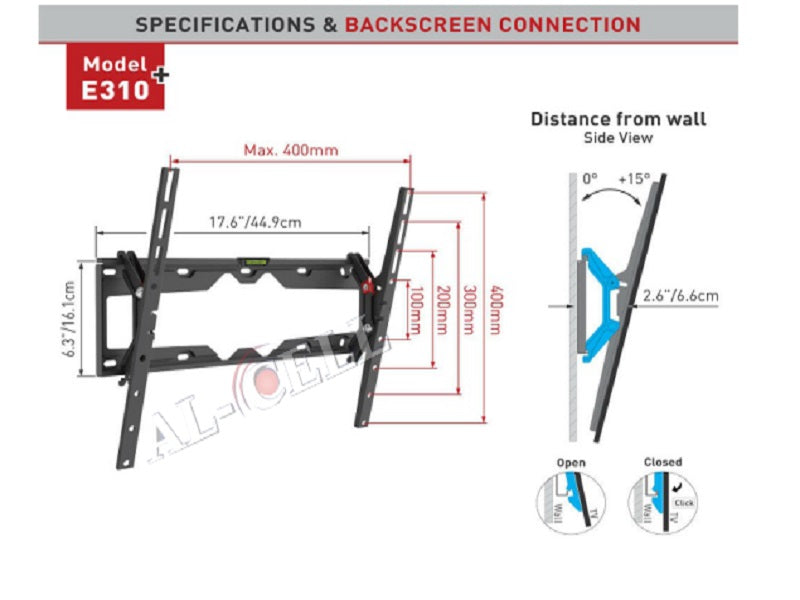 BARKAN Brae310 Fixed Mount With Tilt Upt