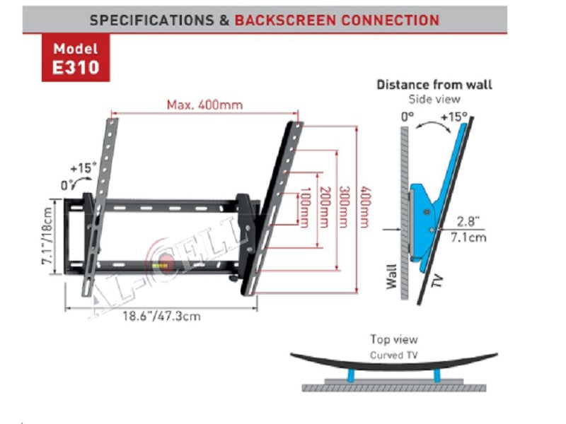 BARKAN Brae310 Fixed Mount With Tilt Upt