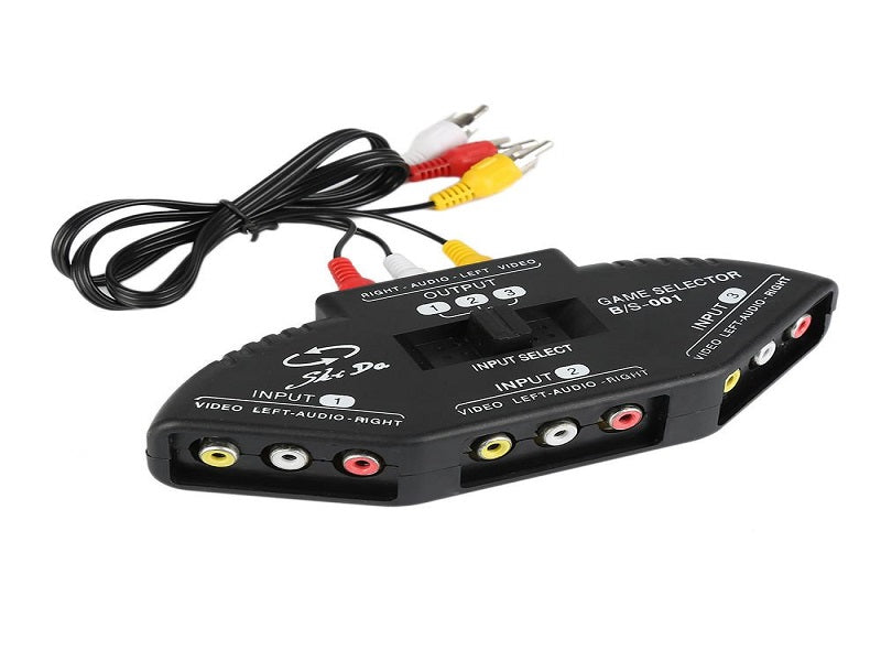 AV Switch 3 Rca Input 1 Rca Output