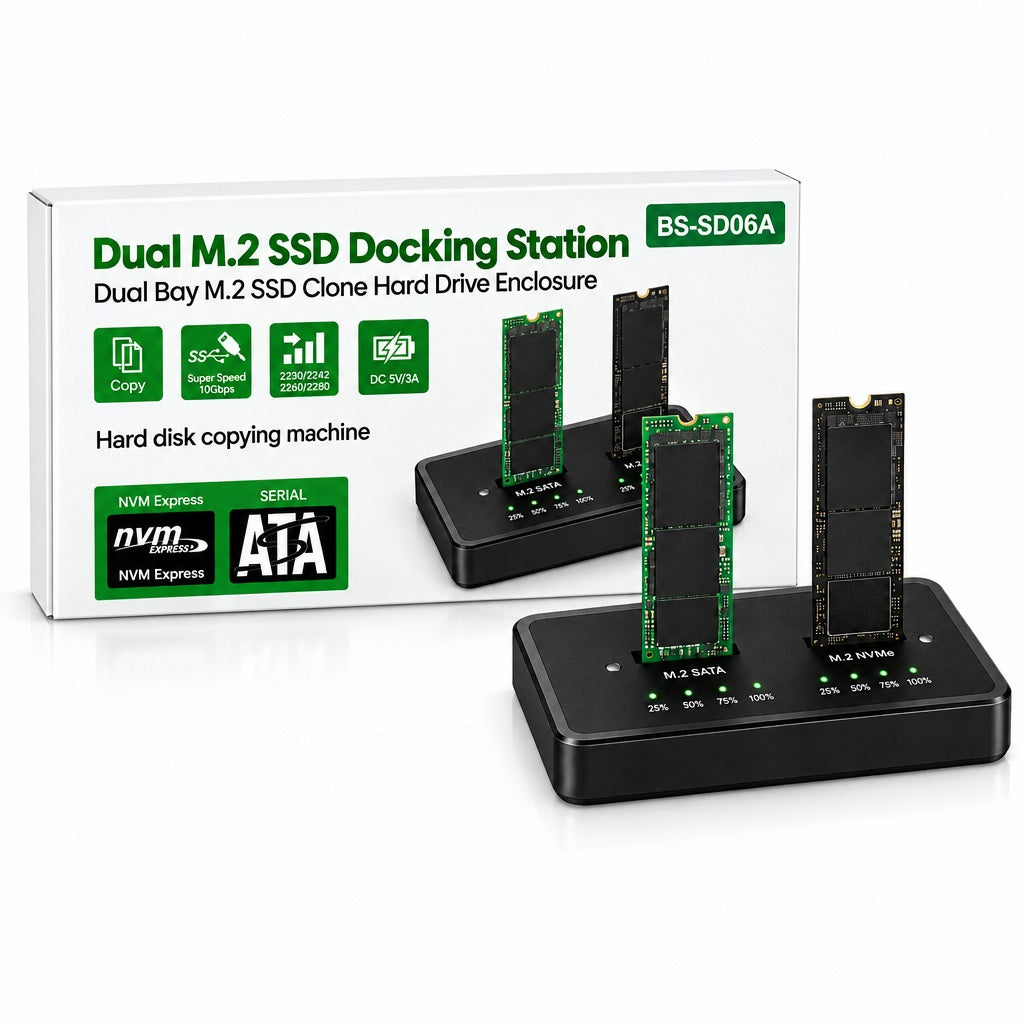 BS-SD06A Dual M.2 SSD Docking Station 2X