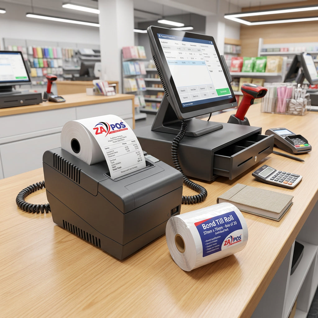 Bond Till Roll 57 x 76mm - Paper Receipt Roll for Adding Machines & Cash Registers