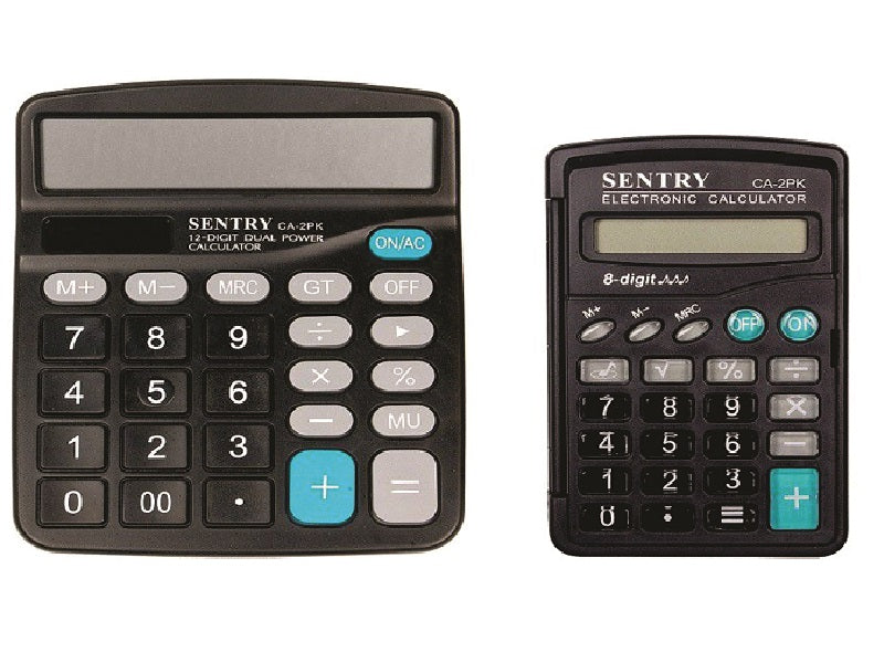 SENTRY Twin Pack Calculator 12Digit/8Dig