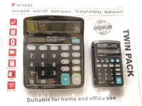 SENTRY Twin Pack Calculator 12Digit/8Dig