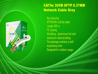 Alcell CAT5e SFTP Network Cable 305m Grey - 0.51mm, Outdoor Shielded – view 2