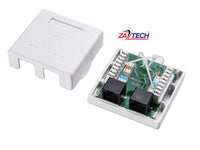 CAT5 Shilded Rj45 Wall Box Dual Ftp
