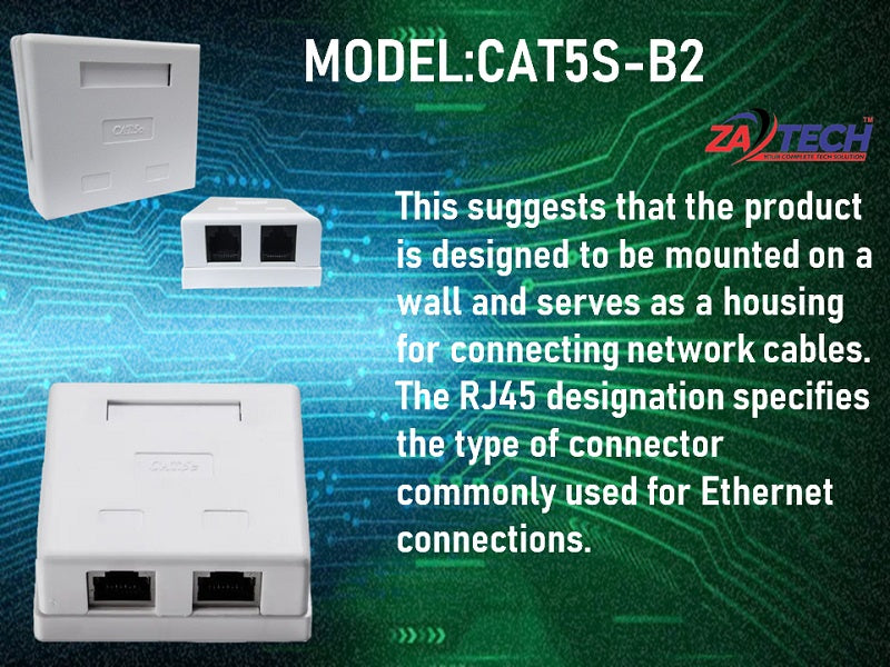 CAT5 Shilded Rj45 Wall Box Dual Ftp