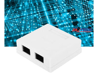 CAT5 Shilded Rj45 Wall Box Dual Ftp
