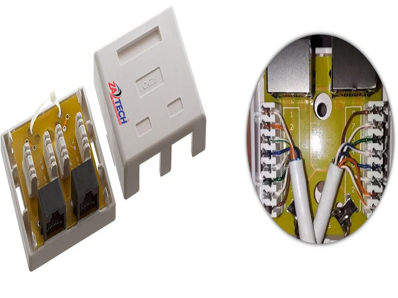 CAT6 Wall Box Dual Rj45