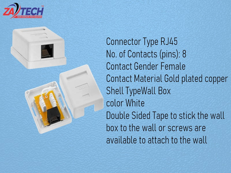 CAT6 Shilded Rj45 Wall Box Single Ftp