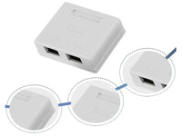 CAT6 Shilded Rj45 Wall Box Dual Ftp