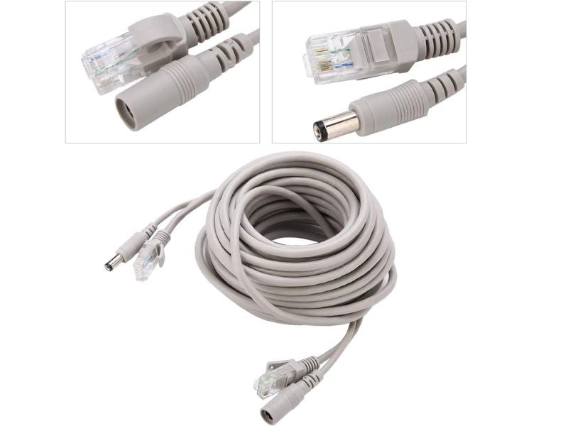RJ45+DC CCTV Cam Cable 20M