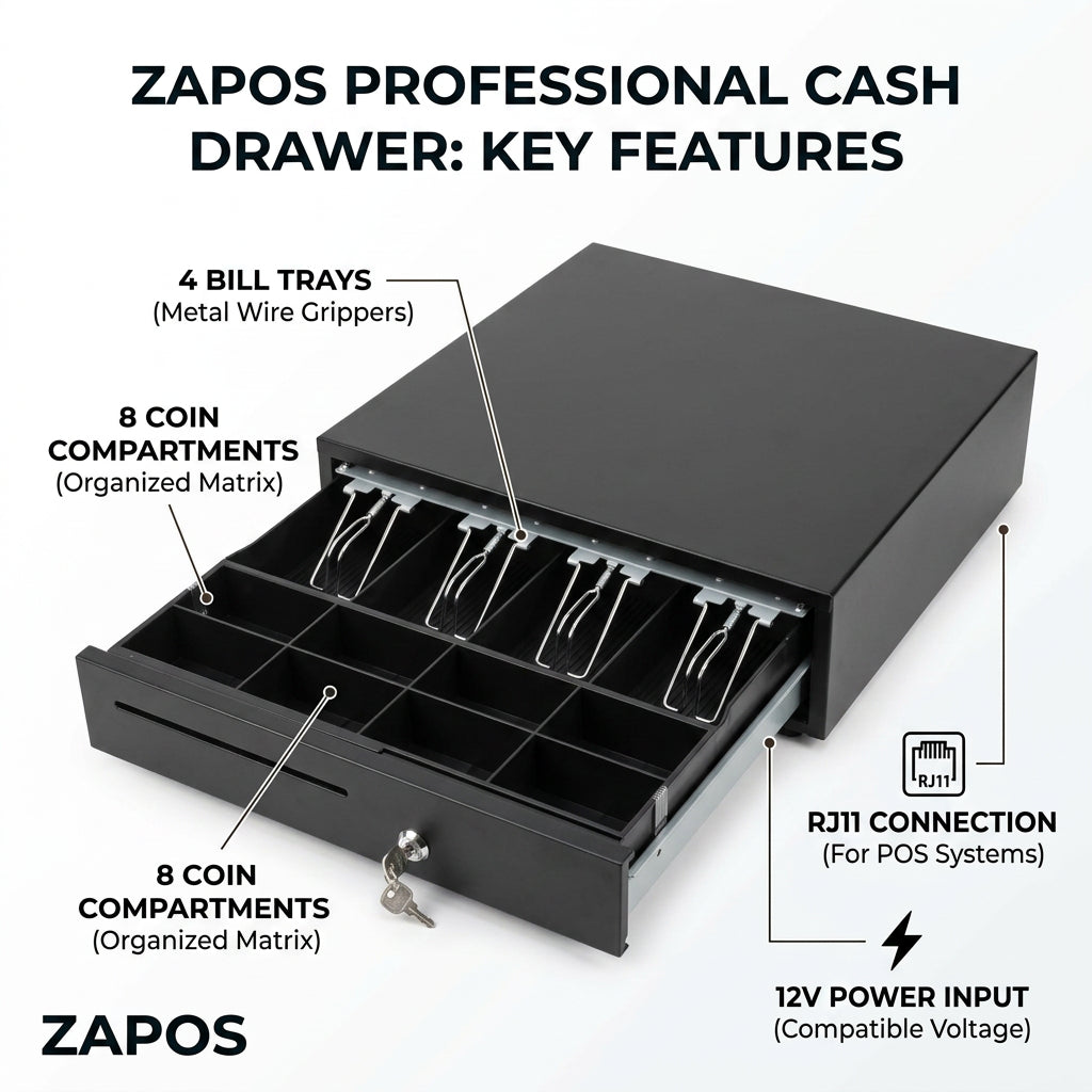 Cash Drawer Black 12V,Rj11 – view 2