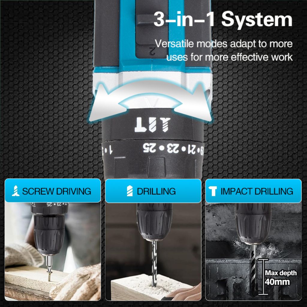 21V Lithium-Ion Cordless Hammer Drill