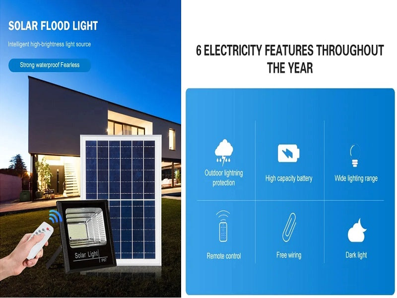 COMBO Flood Light With Solar Panel