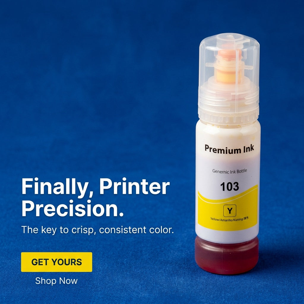 Epson 103 Compatible Ink Bottle Yellow 70ml - EcoTank L3110/L3150/L4150/L6170