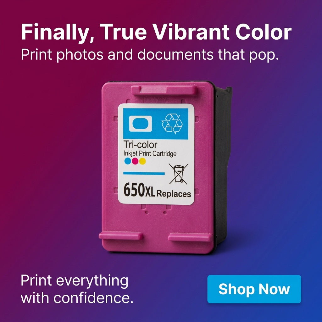 Compatible HP 650 Tri-Colour Ink Cartrid