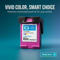 Compatible HP 652 Tri-Colour Ink Cartrid
