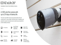 EZVIZ Bc1C-4Mp Smart Home Battery Camera