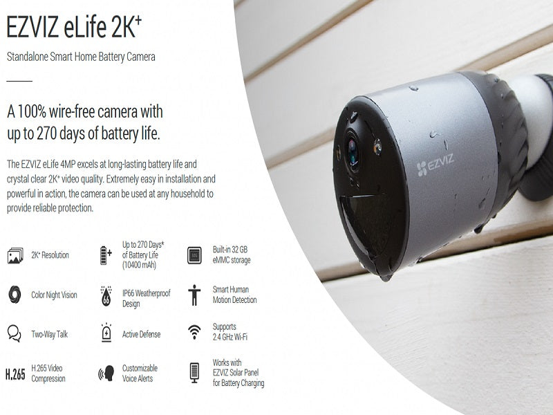 EZVIZ Bc1C-4Mp Smart Home Battery Camera