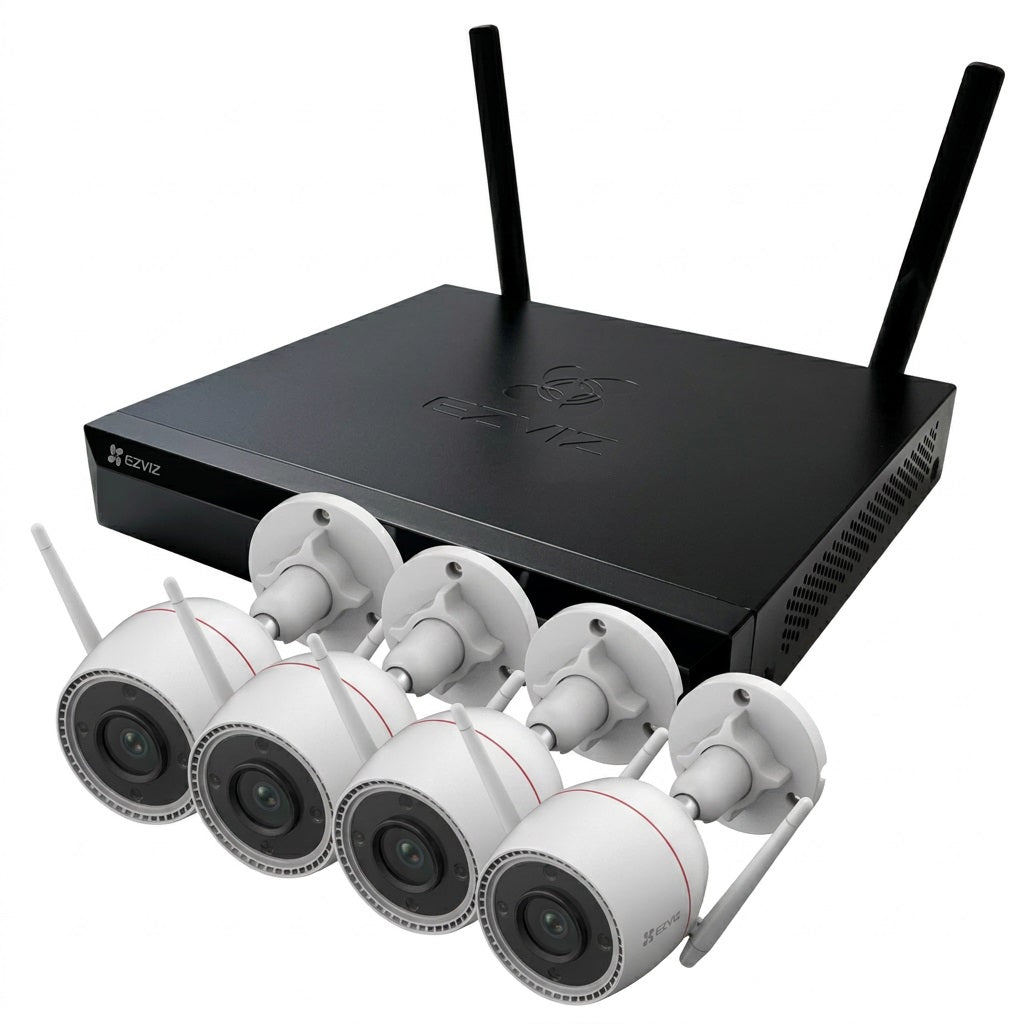 EZVIZ 4-Channel 3MP Wireless CCTV Kit with 1TB Storage - 30m Night Vision