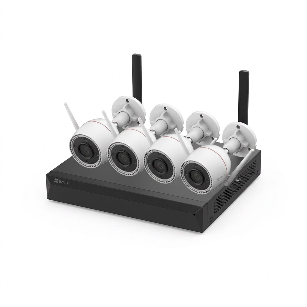 EZVIZ 4-Channel 4MP Wireless CCTV Kit - NVR & Cameras, 30m Night Vision