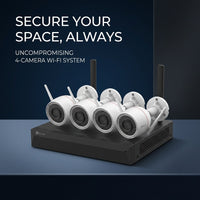 EZVIZ 4-Channel 4MP Wireless CCTV Kit - NVR & Cameras, 30m Night Vision