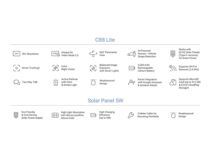 EZVIZ Cs-Cb8C-4MP Smart Home Battery