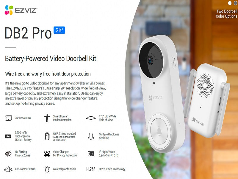 EZVIZ Cs-Db2  Wire-Free Video Doorbell