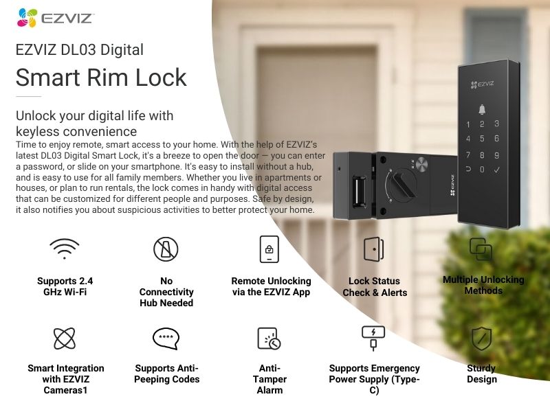 EZVIZ DL03 Pro Smart Lock Black