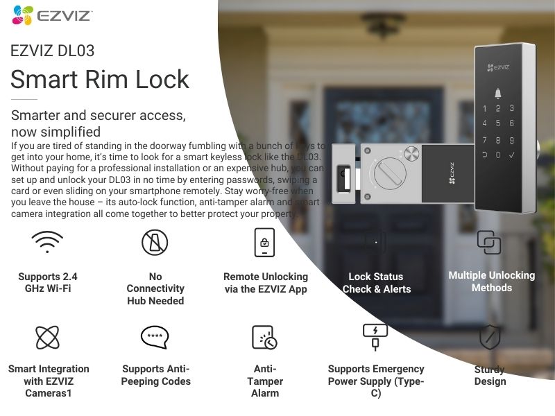 EZVIZ DL03 Pro Smart Lock Gray