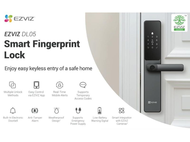 EZVIZ Smart Fingerprint Lock Black