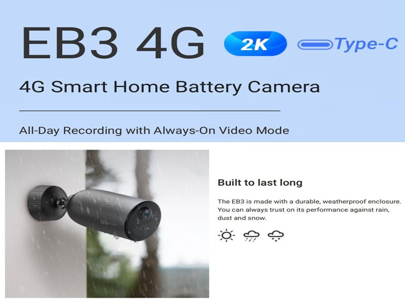 EZVIZ Cs-Eb3 2k4G Smart Home BatteryTY-C