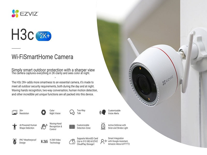 EZVIZ Cs-H3c-4Mp 4Mm Smart Home Camera