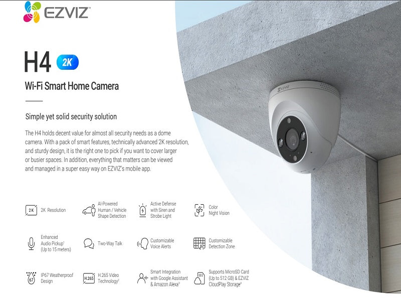 EZVIZ H4-3WKF 2.8Mm Smart Home Camera