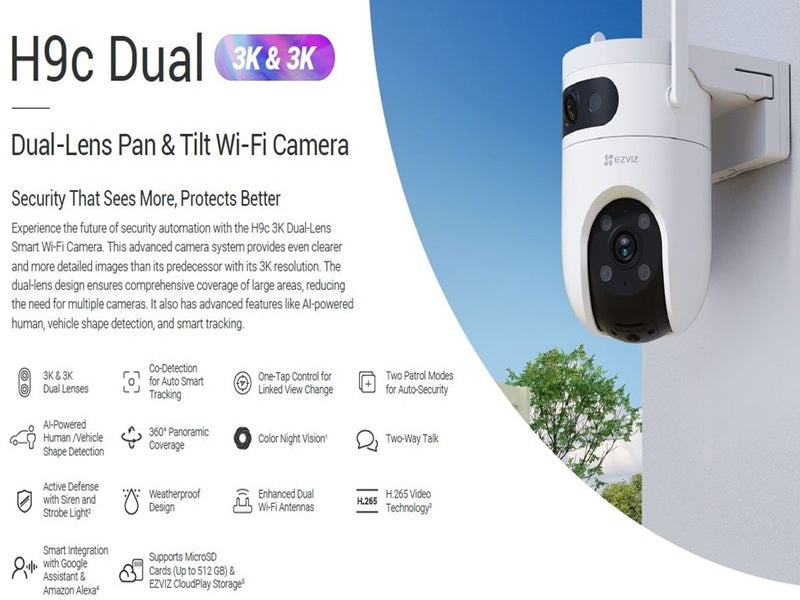 EZVIZ Cs-H9C-5Mp+5Mp 4Mm Dual Lens WiFi