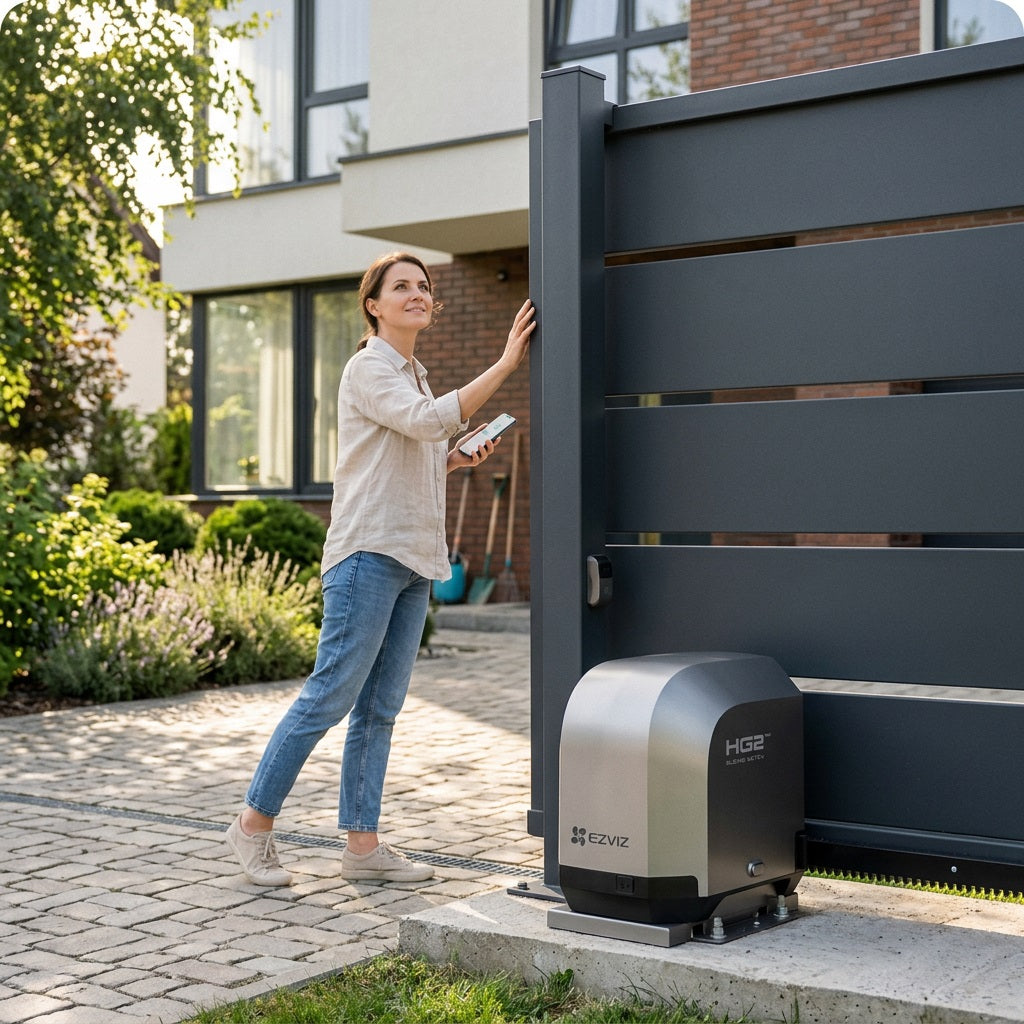 EZVIZ HG2 Smart Sliding Gate Motor - 600kg, 24V DC with Backup Battery