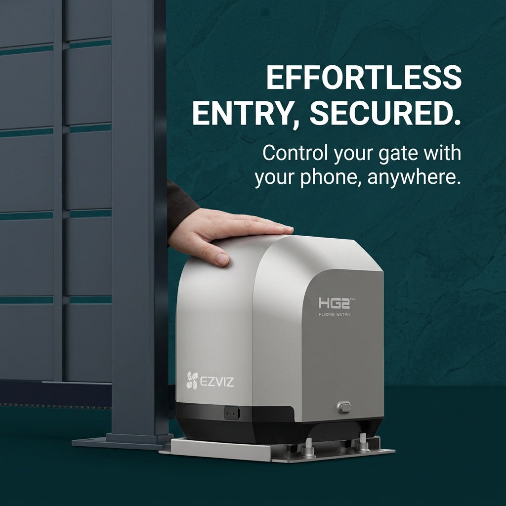 EZVIZ HG2 Smart Sliding Gate Motor - 600kg, 24V DC with Backup Battery