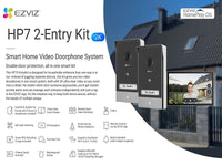 EZVIZ HP7 2K Video Doorbell 2-Entry Kit - 7" Touch Monitor, Wi-Fi 6, 5 RFID Tags (R110-2W2TFC) – view 2