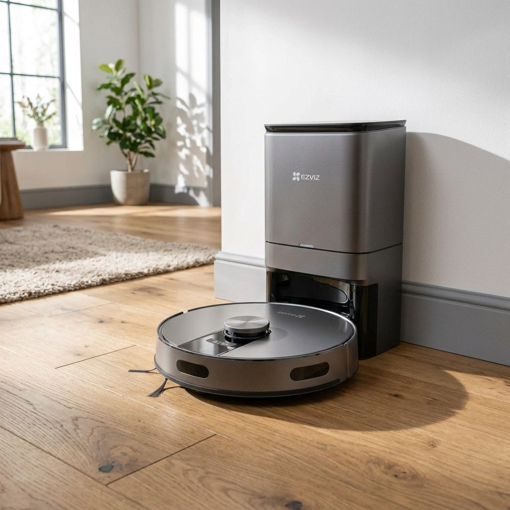 EZVIZ RE4 Plus robot vacuum cleaner and mop with base station (view 2)
