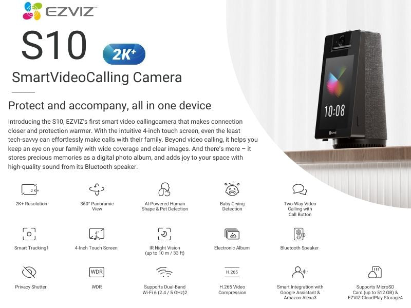 EZVIZ S10 4Mm Smart Video Calling Camera