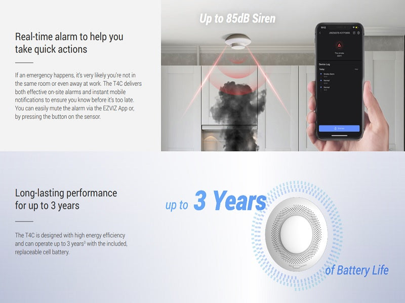 EZVIZ Cs-T4C Smart Smoke Sensor
