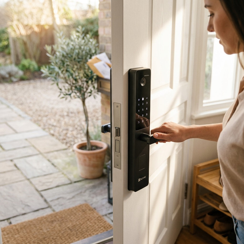 EZVIZ CS-Y2000FVS Smart Door Lock Black - Facial Recognition, Fingerprint, App – view 2
