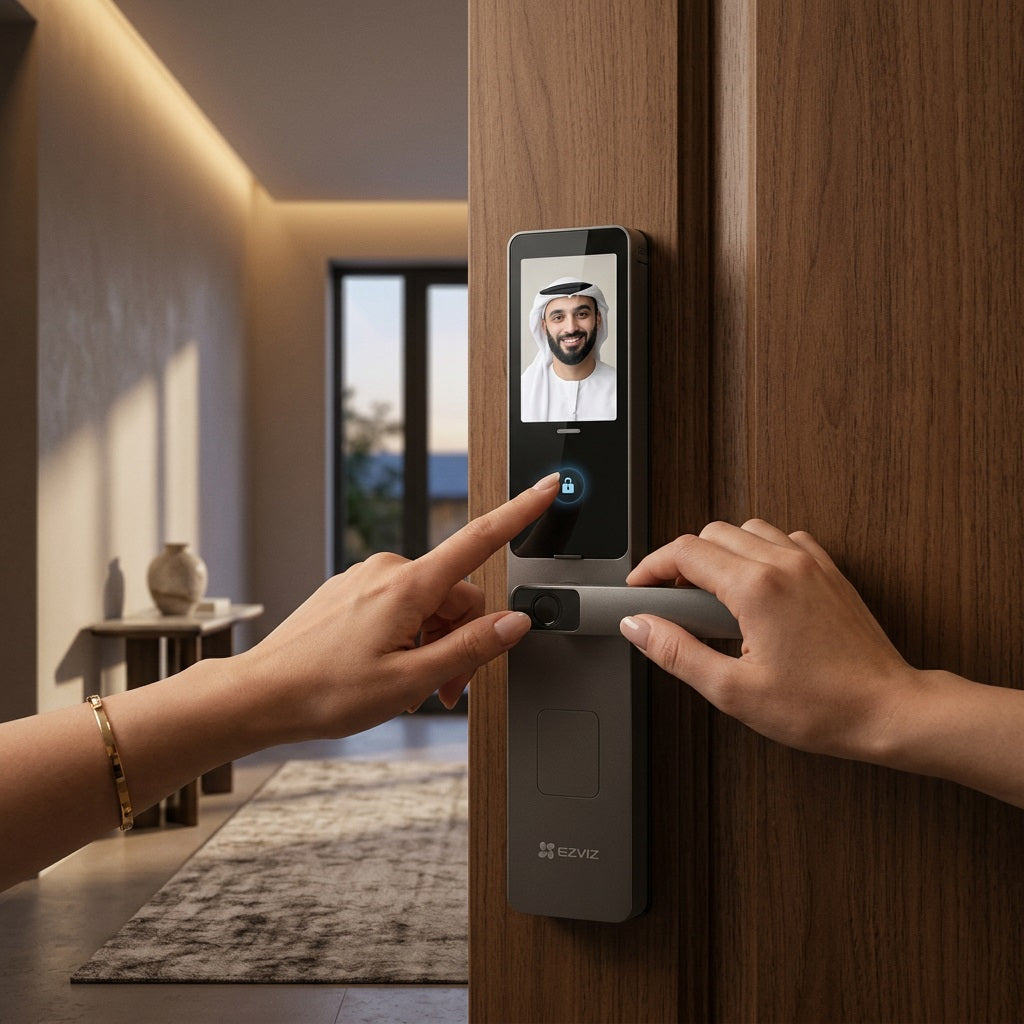 EZVIZ CS-Y2000FVS Smart Door Lock Black - Facial Recognition, Fingerprint, App – view 3