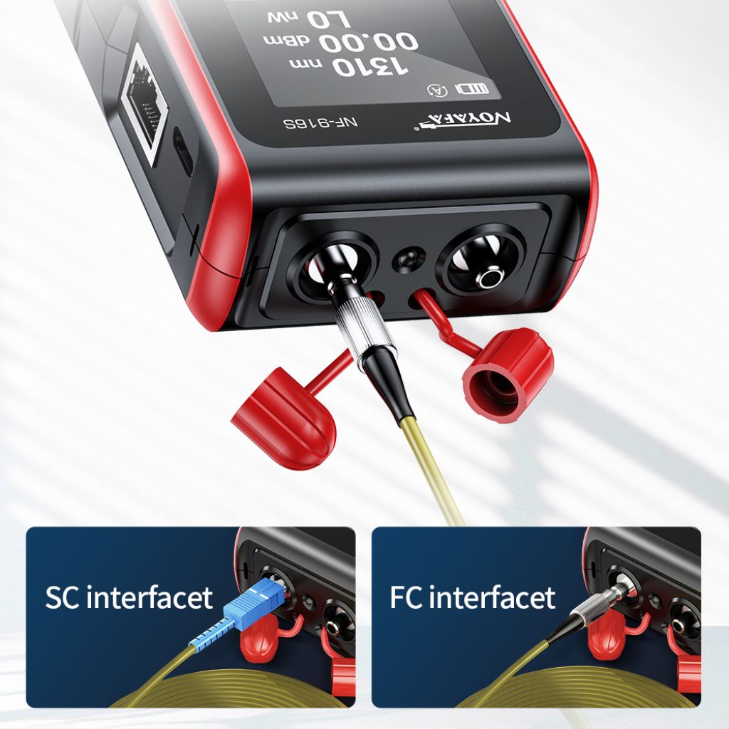 NOYAFA NF-916 4-in-1 fibre optic power meter and visual fault locator (view 4)