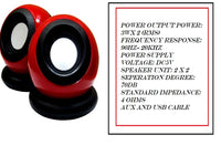2.0 Multimedia Speaker Red