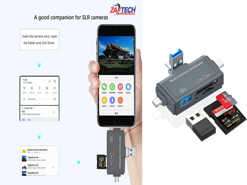 USB-C/USB-A/LIGHTNING Card Reader