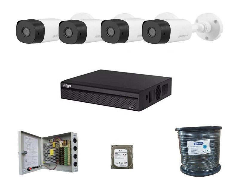 DAHUA 4Ch 2Mp Bul +100M + 1Tb Hdd