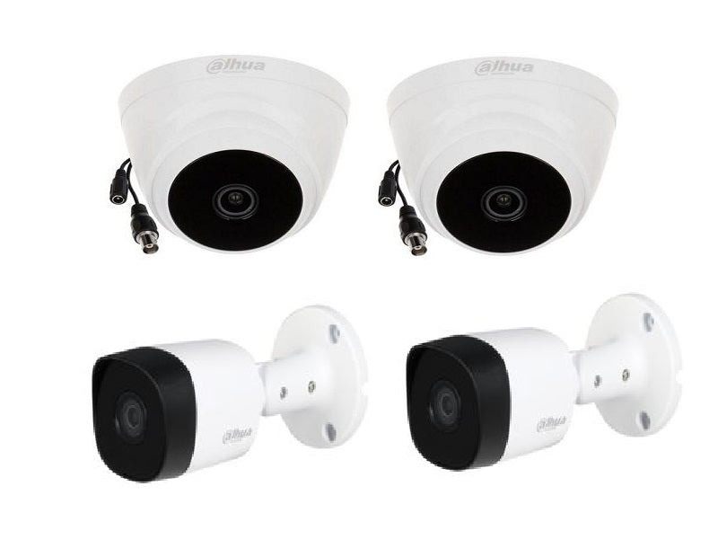 DAHUA 4Ch 1Mp Dome+Bullet Kit With 10M