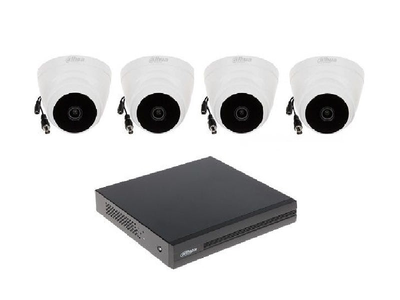 DAHUA 4Ch 1Mp Dome Kit With 100M Cable