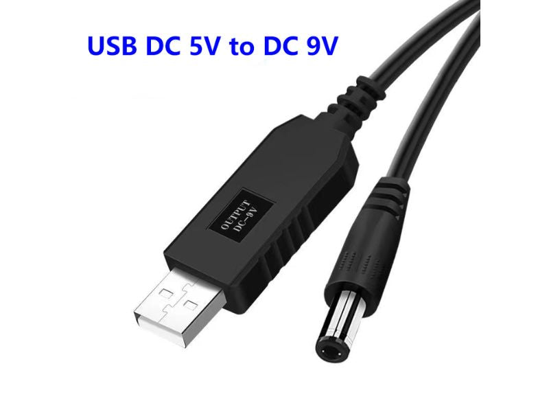 USB To Dc Cable 5V To 9V 5.5*2.5Mm 1M